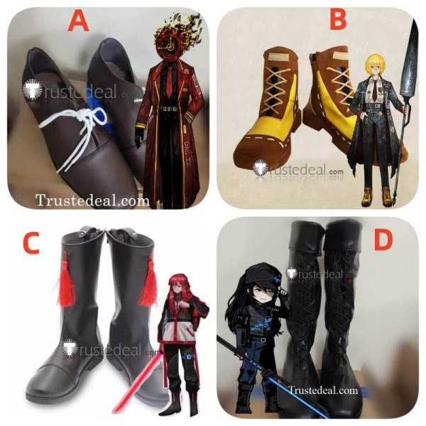 Limbus Company Don Quixote Yuri Dante W Corp. L3 Cleanup Agent Hong Lu Cosplay Shoes Boots