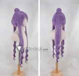 Overlord Sebas Tian Shalltear Bloodfallen Purple Ponytail Silver Prestyled Cosplay Wig