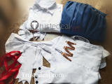 Sewayaki Kitsune no Senko-san Senkosan White Blue Maid Cosplay Costume
