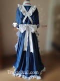 Sewayaki Kitsune no Senko-san Senkosan White Blue Maid Cosplay Costume
