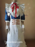 Sewayaki Kitsune no Senko-san Senkosan White Blue Maid Cosplay Costume