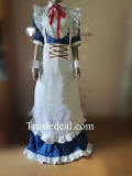 Sewayaki Kitsune no Senko-san Senkosan White Blue Maid Cosplay Costume