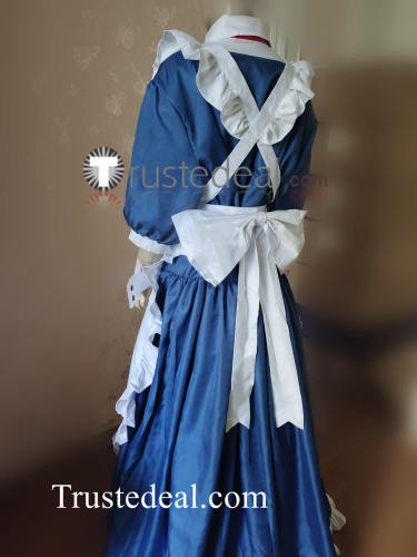 Sewayaki Kitsune no Senko-san Shiro Senkosan White Blue Maid Cosplay Costume