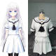 Summer Pockets Ao Sorakado Shiroha Naruse Shiki Kamiyama White School Uniform Cosplay Costume