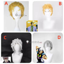Jojo's Bizarre Adventure Jodio Joestar Yoshikage Kira Dio Brando Grey Blonde Cosplay Wig