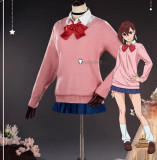 Dandadan Momo Ayase Pink Sweater Cosplay Costume
