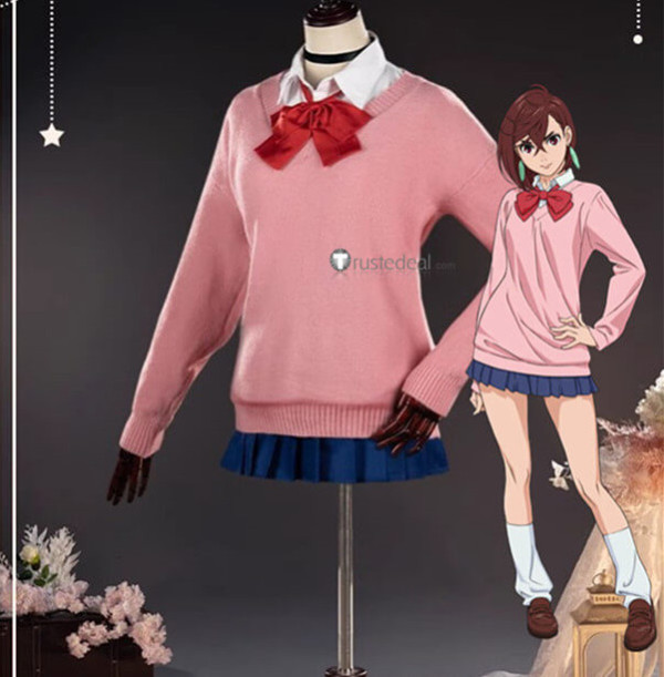 Dandadan Momo Ayase Pink Sweater Cosplay Costume