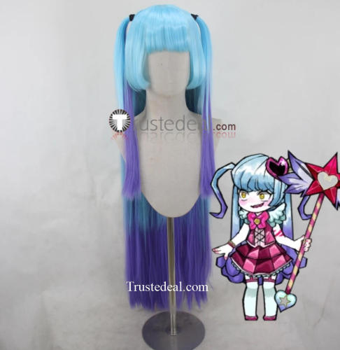 Library Of Ruina The Queen of Hatred Blue Purple Ponytails Prestyled Cosplay Wig