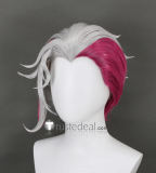 League of Legends LOL Rakan Xayah Sweetheart Valentine's Day Arcana Green White Pink Cosplay Wig Ears