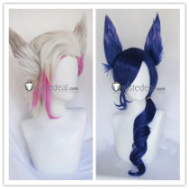 League of Legends LOL Xayah and Rakan Sweetheart Valentine's Day Cosplay Wig Ears