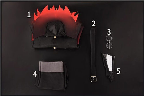 JiMeng Dandadan Ken Takakura Okarun Transformation Black Cosplay Costume