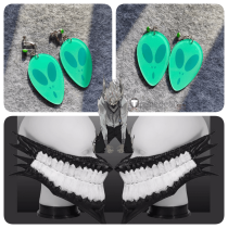 Dandadan Okarun Momo Ayase Cospay Mask Earrings Accessories Props