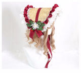 Lolita Sweet Straberry Lace BNT Hat Pink Red