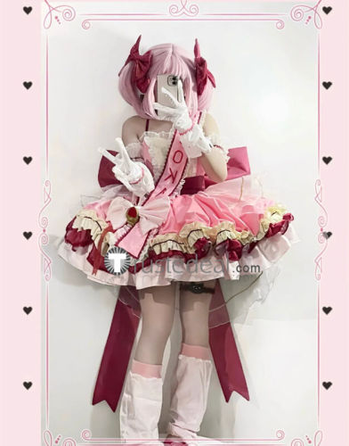 Puella Magi Madoka Magica Kaname Madoka Idol Pink Lolita Cosplay Costume