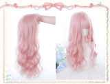 Dalao Pink Lolita Long Curls Ponytails Wig