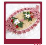 Lolita Sweet Straberry Lace BNT Hat Pink Red