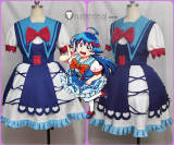Mairimashita Iruma kun Iruma Suzuki Female Idol Blue Cosplay Costume 2