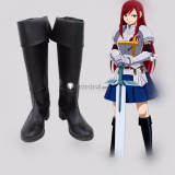 Fairy Tail Levy McGarden Erza Scarlet Black Red Cosplay Shoes
