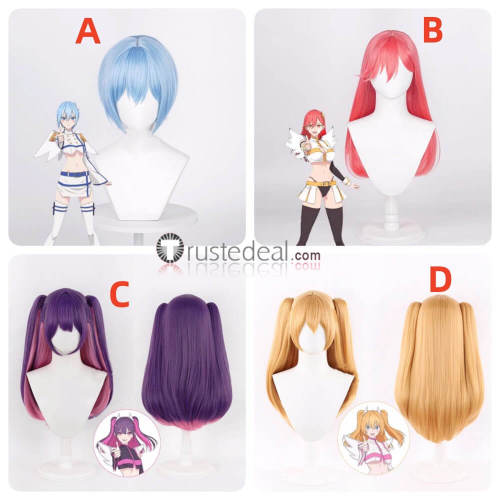 2.5 Dimensional Seduction Liliel Miriella Nokiel Ariel Pink Blue Purple Blonde Cosplay Wig