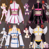 2.5 Jigen no Ririsa Liliel Miriella Nokiel Ariel Pink Purple Yellow Blue Cosplay Costume