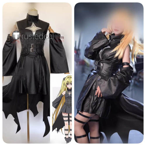 To LOVE Ru Darkness Golden Darkness Konjiki no Yami Black Cosplay Costume