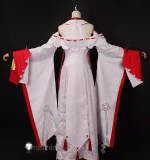 Dragon Raja Erii Uesugi Red White Kimono Cosplay Costume 2