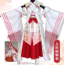 Dragon Raja Erii Uesugi Red White Kimono Cosplay Costume