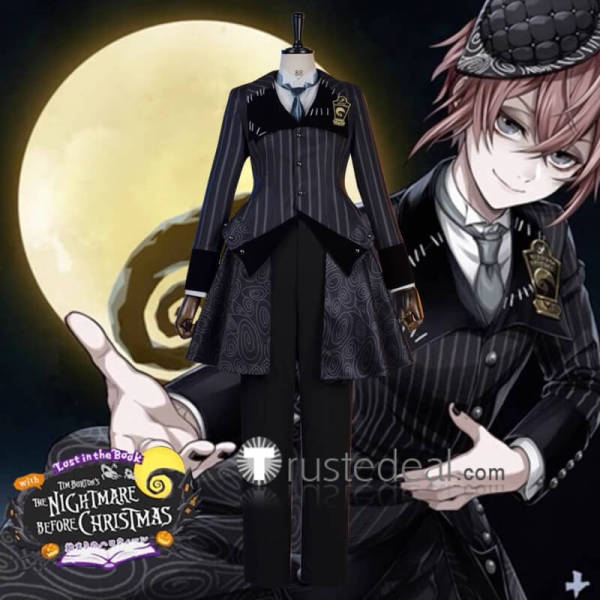 Disney Twisted-Wonderland Riddle Rosehearts Nightmare Suit Halloween Cosplay Costume