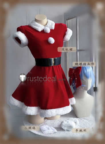 Neon Genesis Evangelion Asuka Rei Christmas Santa Cosplay Costume
