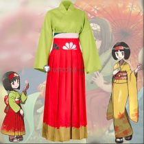 Pokemon Let's Go Erika Green Yukata Kimono Cosplay Costume 2