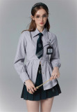 Kyouko & Harry Potter Collab Slytherin Ravenclaw Stripe Blouse