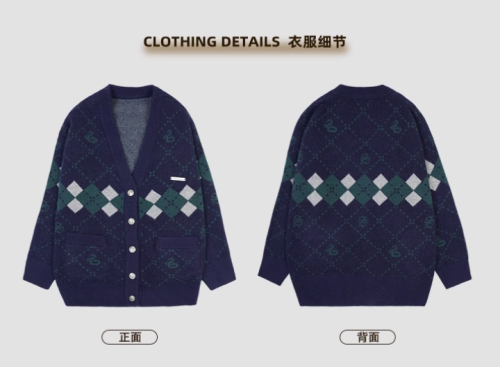 Kyouko Harry Potter Collab Slytherin Hufflepuff Ravenclaw Gryffindor Sweater Coat Cardigan