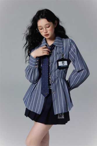 Kyouko & Harry Potter Collab Slytherin Ravenclaw Stripe Blouse