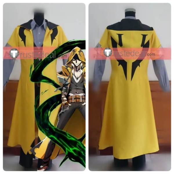BLAZBLUE Yuuki Terumi Yellow Coat Cosplay Costume