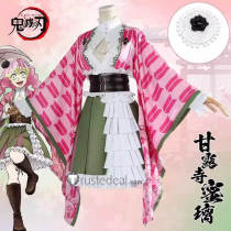 Kimetsu no Yaiba Demon Slayer Mitsuri Kanroji 5th Anniversary Pink Kimono Cosplay Costume