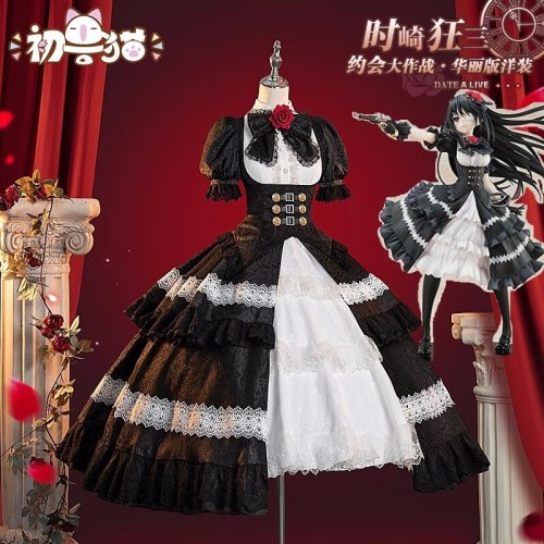 (BFM) ChuShouMao Date A Live Kurumi Tokisaki Gothic Lolita Cosplay Costume