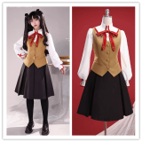 iCOS Fate Stay Night Homurabara Gakuen Girl's Uniform Tosaka Rin Cosplay Costume