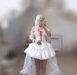 Chobits Chii White Pink Lolita Dress Cosplay Costume