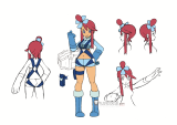 Pokemon Black White Skyla Blue Cosplay Costume