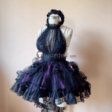 Neon Genesis Evangelion Rei Ayanami Whisper of Flower Purple Gown Lolita Dress Cosplay Costume