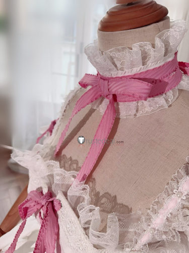 Sweet White Pink Lolita Dress Cosplay Costume