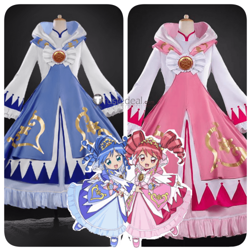 Fushigiboshi no Futagohime Twin Princess of Wonder Planet Fine Rein Pink Blue Cosplay Costume