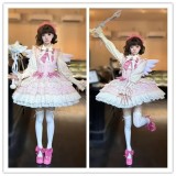 Cardcaptor Sakura Kinomoto Sakura Pink Lolita Dress Cosplay Costume