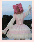 Cardcaptor Sakura Kinomoto Sakura Pink Lolita Dress Cosplay Costume