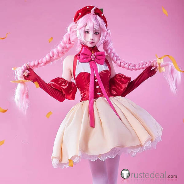 Acro Trip Berry Blossom Kaju Ichigo Magical Girl Pink Cosplay Costume