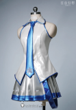Vocaloid Original Hatsune Miku Snow Miku Cosplay Costume Patent Leather