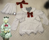 Guilty Gear Elphelt Ramlethal Valentine Ramletherl White Black Green School Academy Uniform Cosplay Costume