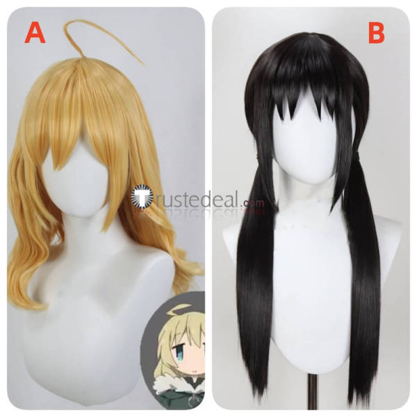 Girls' Last Tour Shoujo Shuumatsu Ryokou Chito Yuuri Black Blonde Prestyled Cosplay Wig
