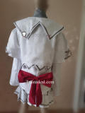 Guilty Gear Elphelt Ramlethal Valentine Ramletherl White Black Green School Academy Uniform Cosplay Costume