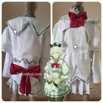 Guilty Gear Elphelt Ramlethal Valentine Ramletherl White Black Green School Academy Uniform Cosplay Costume